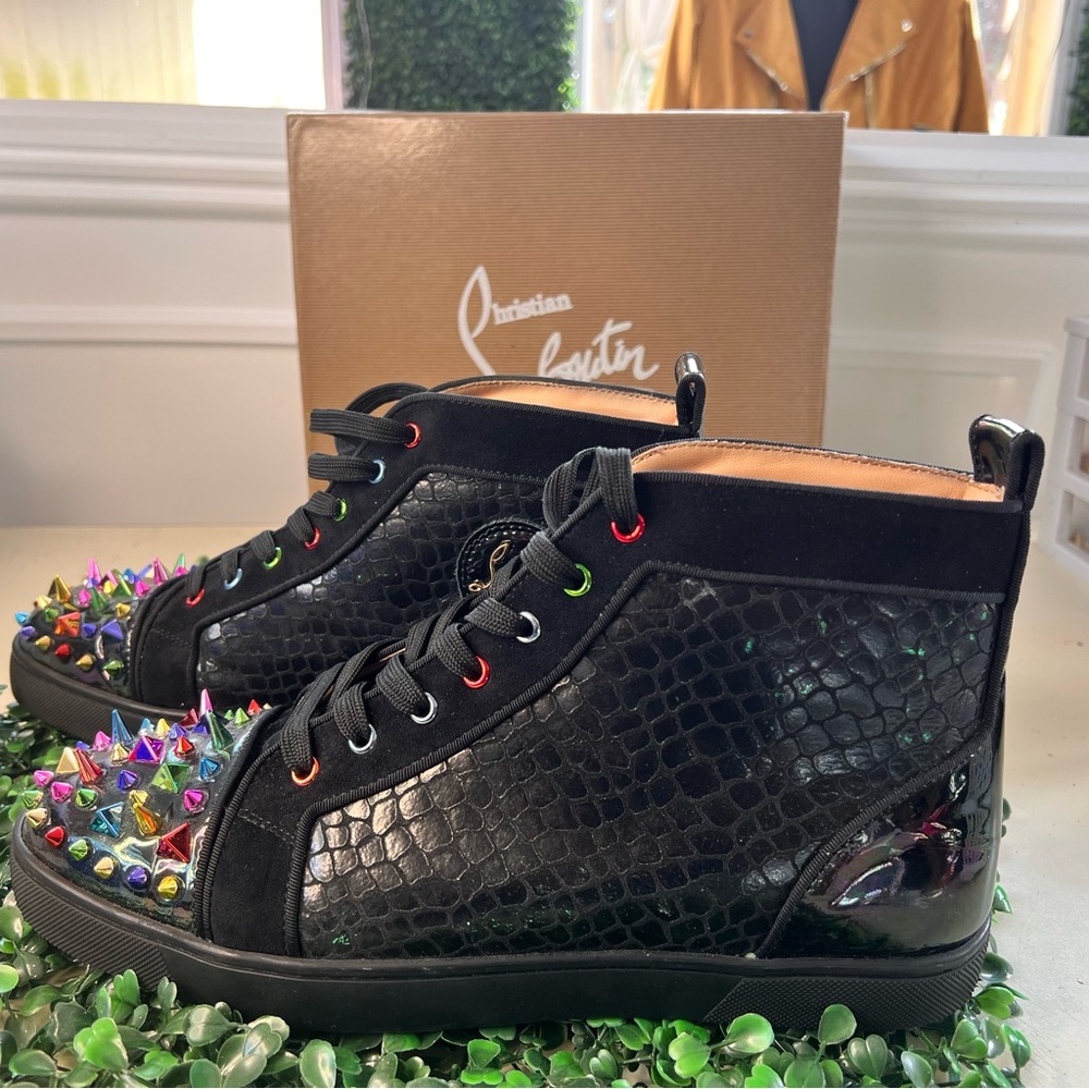 🔥 Inspired Designer Studded High-Top Sneakers 🔥 - Picture 8 of 10